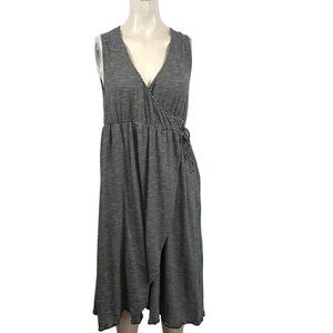 Pact Black and White Striped Dress
